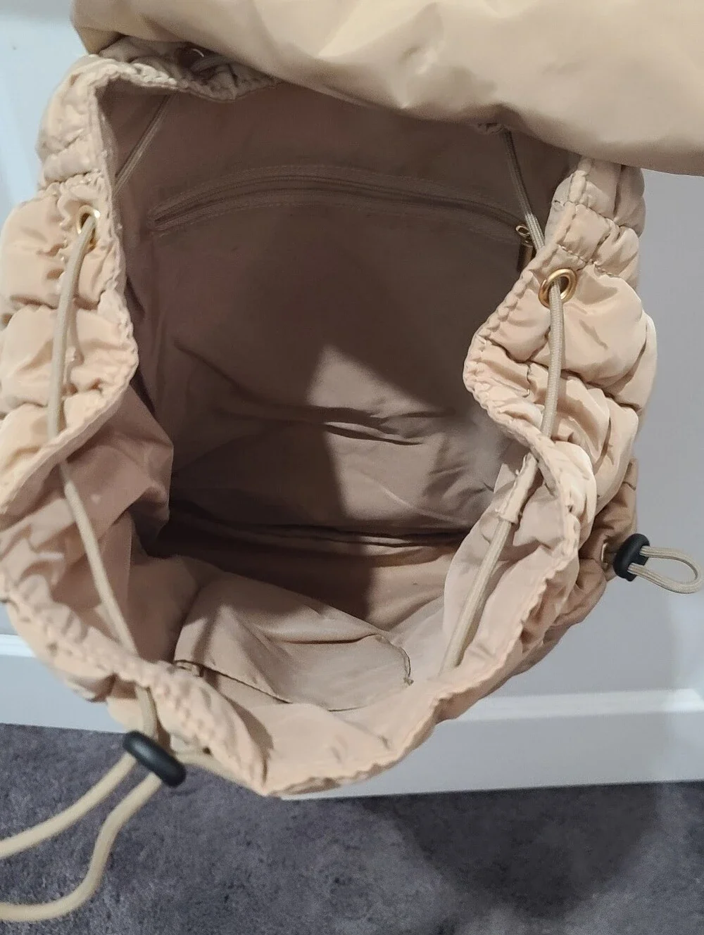 Quilted Puffy Puffer Backpack